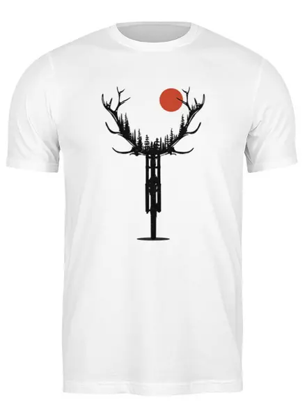 Заказать мужскую футболку в Москве. Футболка классическая MTB Ride от oneredfoxstore@gmail.com - готовые дизайны и нанесение принтов.