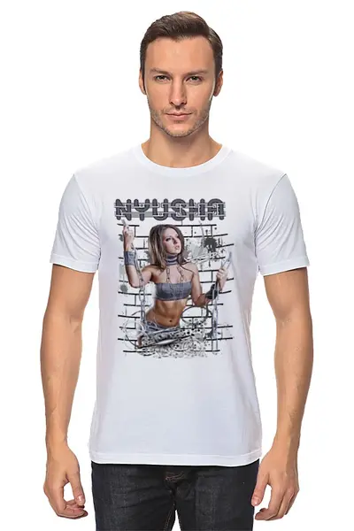 Заказать мужскую футболку в Москве. Футболка классическая Nyusha - Нюша от  ЯрМайка - готовые дизайны и нанесение принтов.