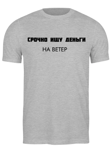 Заказать мужскую футболку в Москве. Футболка классическая Деньги на ветер от Roman Buzunov - готовые дизайны и нанесение принтов.