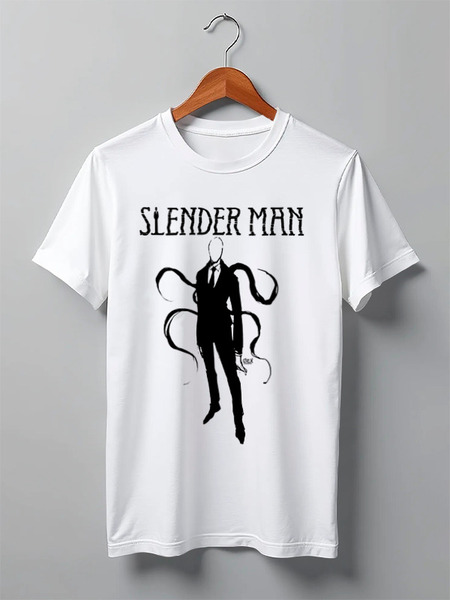 Заказать мужскую футболку в Москве. Футболка классическая slender man от OEX design - готовые дизайны и нанесение принтов.
