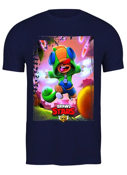 Заказать мужскую футболку в Москве. Футболка классическая Brawl Stars от balden - готовые дизайны и нанесение принтов.