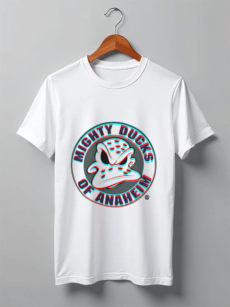 Заказать мужскую футболку в Москве. Футболка классическая Anaheim Ducks от kspsshop - готовые дизайны и нанесение принтов.