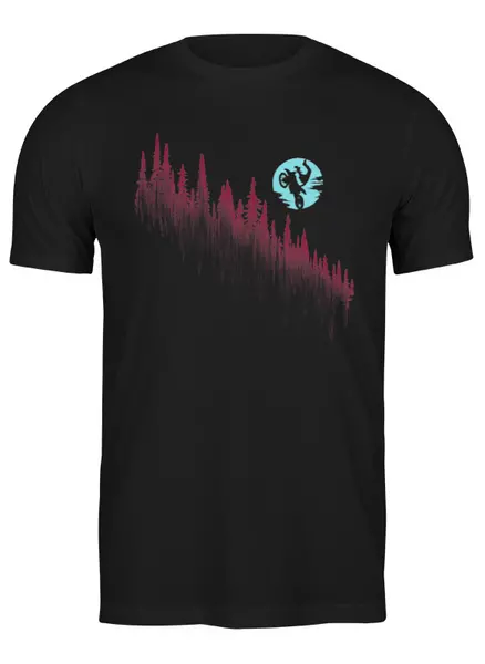 Заказать мужскую футболку в Москве. Футболка классическая Moon Rider от oneredfoxstore@gmail.com - готовые дизайны и нанесение принтов.