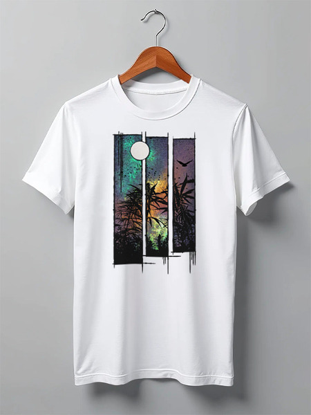 Заказать мужскую футболку в Москве. Футболка классическая Wild Weed от oneredfoxstore@gmail.com - готовые дизайны и нанесение принтов.