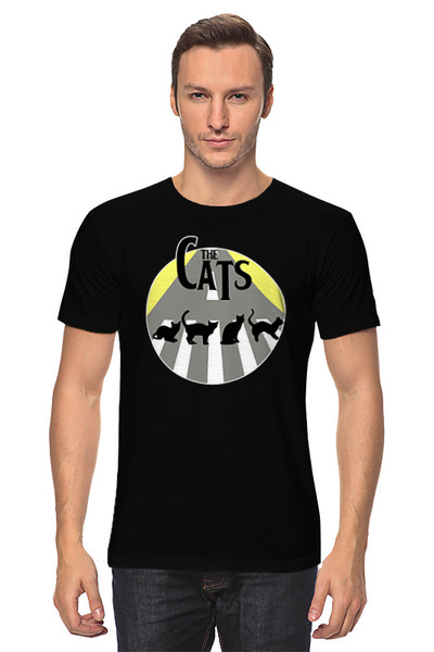 Заказать мужскую футболку в Москве. Футболка классическая The Cats от skynatural - готовые дизайны и нанесение принтов.