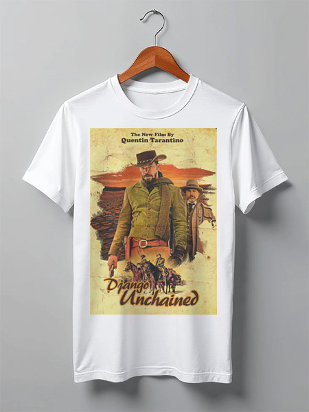 Заказать мужскую футболку в Москве. Футболка классическая Django Unchained от KinoArt - готовые дизайны и нанесение принтов.