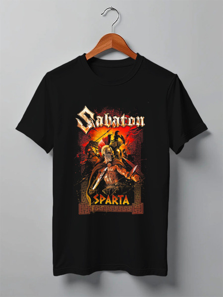 Заказать мужскую футболку в Москве. Футболка классическая Sabaton Sparta от Merch Art - готовые дизайны и нанесение принтов.