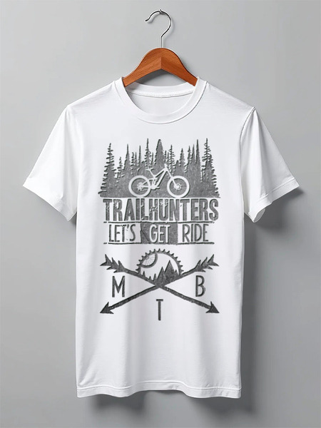 Заказать мужскую футболку в Москве. Футболка классическая Trailhunters от oneredfoxstore@gmail.com - готовые дизайны и нанесение принтов.