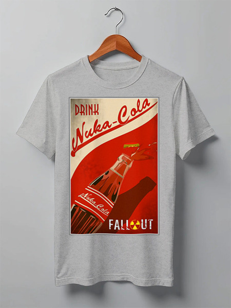 Заказать мужскую футболку в Москве. Футболка классическая Fallout game от Leichenwagen - готовые дизайны и нанесение принтов.