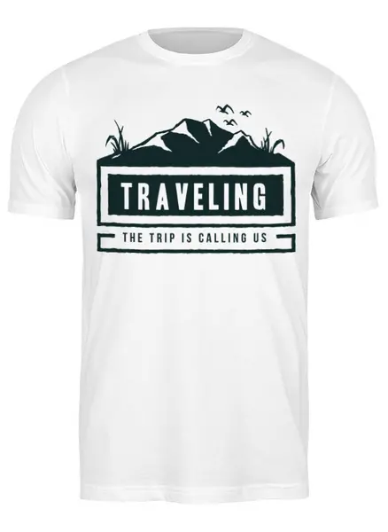Заказать мужскую футболку в Москве. Футболка классическая Mountains от oneredfoxstore@gmail.com - готовые дизайны и нанесение принтов.