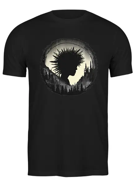 Заказать мужскую футболку в Москве. Футболка классическая Forest от oneredfoxstore@gmail.com - готовые дизайны и нанесение принтов.