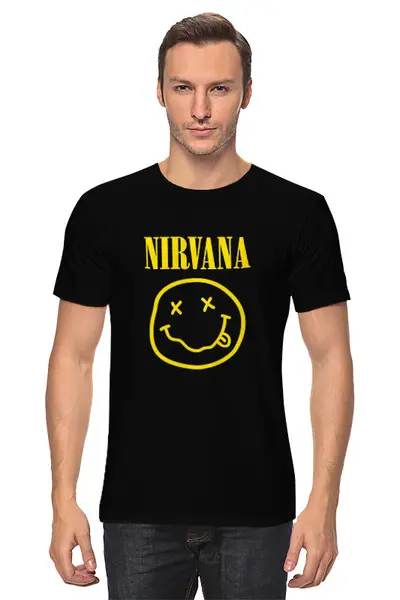 Заказать мужскую футболку в Москве. Футболка классическая Nirvana от geekbox - готовые дизайны и нанесение принтов.