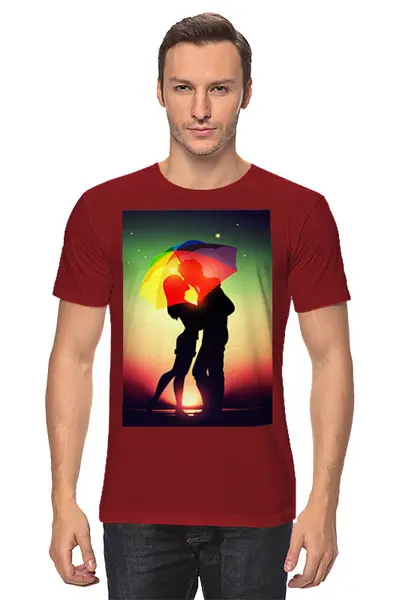 Заказать мужскую футболку в Москве. Футболка классическая Любовь от THE_NISE  - готовые дизайны и нанесение принтов.