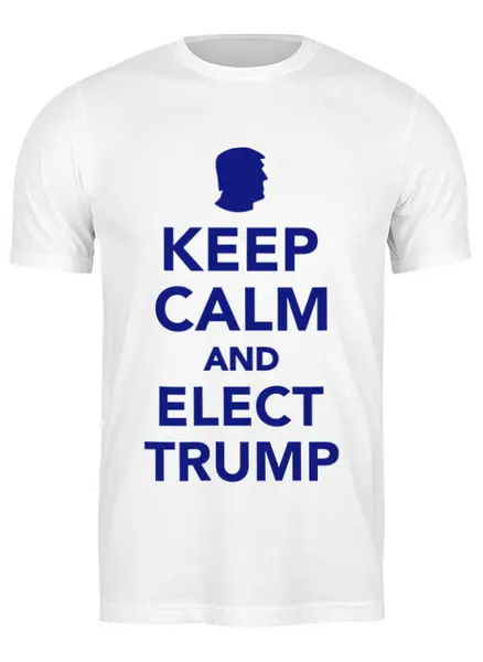 Заказать мужскую футболку в Москве. Футболка классическая Elect Trump от skynatural - готовые дизайны и нанесение принтов.