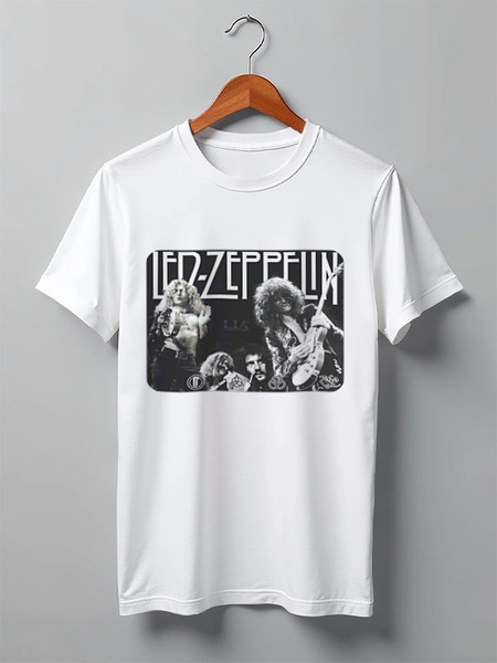 Заказать мужскую футболку в Москве. Футболка классическая группа "Led Zeppelin" от Fedor - готовые дизайны и нанесение принтов.