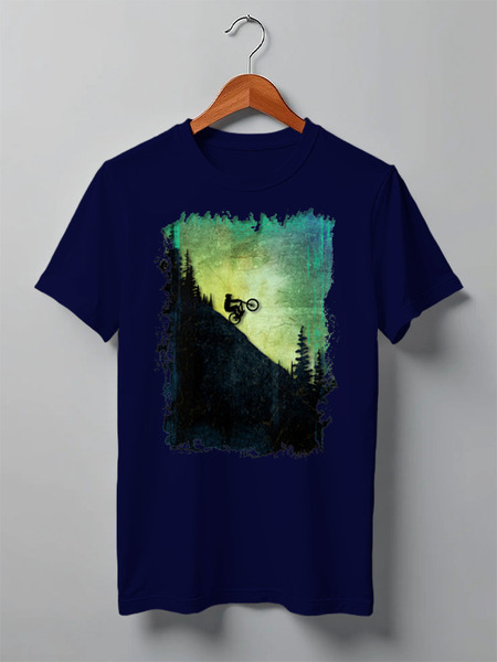 Заказать мужскую футболку в Москве. Футболка классическая Downhill Colors от oneredfoxstore@gmail.com - готовые дизайны и нанесение принтов.