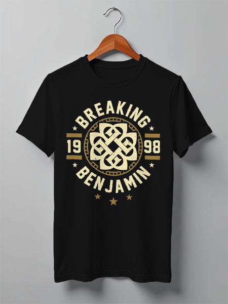 Заказать мужскую футболку в Москве. Футболка классическая Breaking Benjamin от geekbox - готовые дизайны и нанесение принтов.