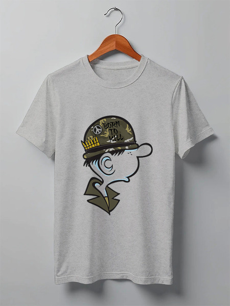 Заказать мужскую футболку в Москве. Футболка классическая Born to kill от YellowCloverShop - готовые дизайны и нанесение принтов.