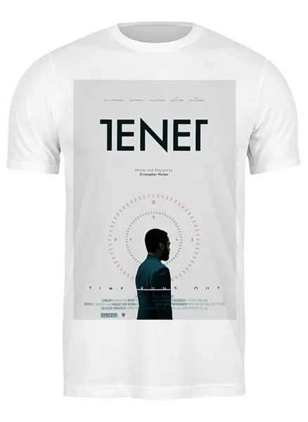 Заказать мужскую футболку в Москве. Футболка классическая Довод / Tenet от kino.printio.ru - готовые дизайны и нанесение принтов.