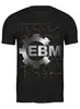 Заказать мужскую футболку в Москве. Футболка классическая EBM / Electronic Body Music от OEX design - готовые дизайны и нанесение принтов.