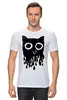 Заказать мужскую футболку в Москве. Футболка классическая Owl Here от oneredfoxstore@gmail.com - готовые дизайны и нанесение принтов.