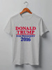 Заказать мужскую футболку в Москве. Футболка классическая Donald Trump 2016 от skynatural - готовые дизайны и нанесение принтов.