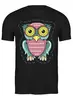 Заказать мужскую футболку в Москве. Футболка классическая Owl Here от oneredfoxstore@gmail.com - готовые дизайны и нанесение принтов.