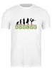 Заказать мужскую футболку в Москве. Футболка классическая Йога (Эволюция) от trugift - готовые дизайны и нанесение принтов.