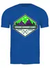 Заказать мужскую футболку в Москве. Футболка классическая Mountains от oneredfoxstore@gmail.com - готовые дизайны и нанесение принтов.