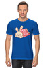 Заказать мужскую футболку в Москве. Футболка классическая Спящий кролик от skynatural - готовые дизайны и нанесение принтов.