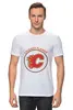 Заказать мужскую футболку в Москве. Футболка классическая Calgary Flames, от kspsshop - готовые дизайны и нанесение принтов.