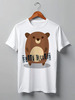 Заказать мужскую футболку в Москве. Футболка классическая Bear Here от oneredfoxstore@gmail.com - готовые дизайны и нанесение принтов.