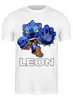 Заказать мужскую футболку в Москве. Футболка классическая Brawl Stars Leon от weeert - готовые дизайны и нанесение принтов.