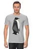 Заказать мужскую футболку в Москве. Футболка классическая Полигональный Пингвин от printik - готовые дизайны и нанесение принтов.