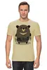 Заказать мужскую футболку в Москве. Футболка классическая Bear Here от oneredfoxstore@gmail.com - готовые дизайны и нанесение принтов.