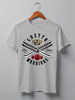 Заказать мужскую футболку в Москве. Футболка классическая Серая T-shirt GHETTO от Алексей Слесарев - готовые дизайны и нанесение принтов.