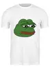Заказать мужскую футболку в Москве. Футболка классическая Грустная лягушка от Jimmy Flash - готовые дизайны и нанесение принтов.