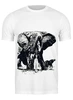 Заказать мужскую футболку в Москве. Футболка классическая Слон и слоненок от mr.mashlykin@mail.ru - готовые дизайны и нанесение принтов.