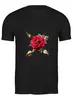 Заказать мужскую футболку в Москве. Футболка классическая Rose Low Poly vector от natulia_hatulia@yahoo.com - готовые дизайны и нанесение принтов.