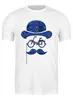 Заказать мужскую футболку в Москве. Футболка классическая Влюбленный велосипедист от Pinky-Winky - готовые дизайны и нанесение принтов.