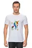 Заказать мужскую футболку в Москве. Футболка классическая Dab Unicorn  от DESIGNER   - готовые дизайны и нанесение принтов.