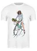 Заказать мужскую футболку в Москве. Футболка классическая Девушка на велосипеде  от ПРИНТЫ ПЕЧАТЬ  - готовые дизайны и нанесение принтов.