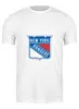 Заказать мужскую футболку в Москве. Футболка классическая New York Rangers от BURNSHIRTS - готовые дизайны и нанесение принтов.