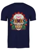 Заказать мужскую футболку в Москве. Футболка классическая Flowers Skull от skynatural - готовые дизайны и нанесение принтов.