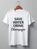 Заказать мужскую футболку в Москве. Футболка классическая Save Water от Pinky-Winky - готовые дизайны и нанесение принтов.