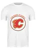 Заказать мужскую футболку в Москве. Футболка классическая Calgary Flames от kspsshop - готовые дизайны и нанесение принтов.