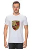 Заказать мужскую футболку в Москве. Футболка классическая Porsche от DESIGNER   - готовые дизайны и нанесение принтов.