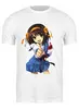 Заказать мужскую футболку в Москве. Футболка классическая Девушка из аниме от YellowCloverShop - готовые дизайны и нанесение принтов.