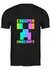 Заказать мужскую футболку в Москве. Футболка классическая MINECRAFT CREEPER от weeert - готовые дизайны и нанесение принтов.