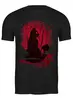 Заказать мужскую футболку в Москве. Футболка классическая Red Moon Cat от oneredfoxstore@gmail.com - готовые дизайны и нанесение принтов.